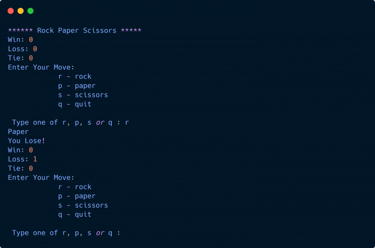 Rock Paper Scissors In Python: Your First Python Project