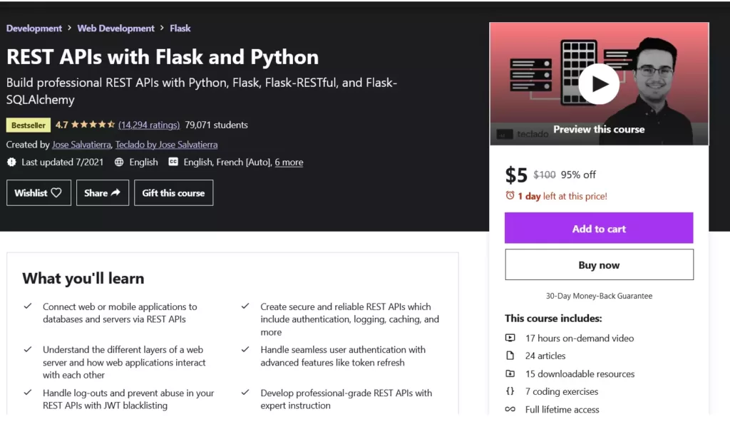 Build REST APIs with Flask and Python (The Complete Course)