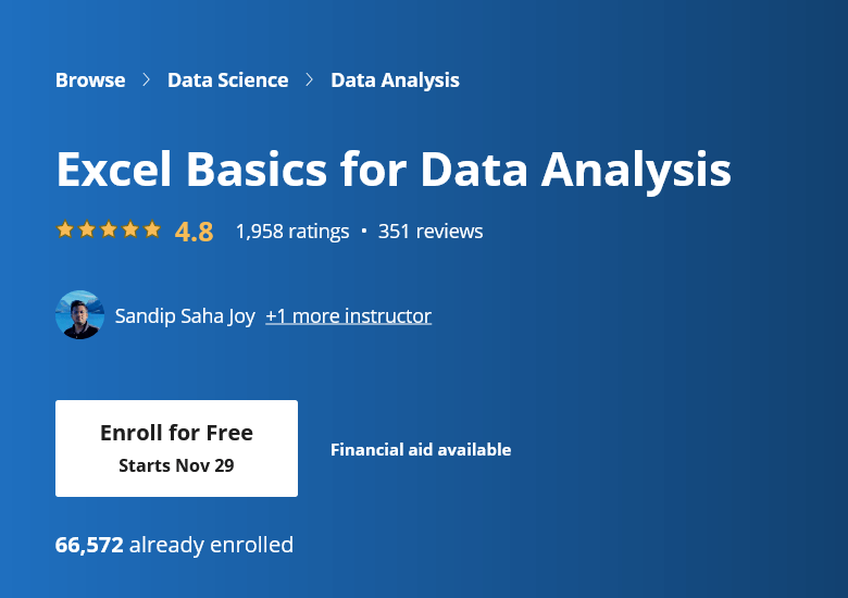 Excel Basics For Data Analysis